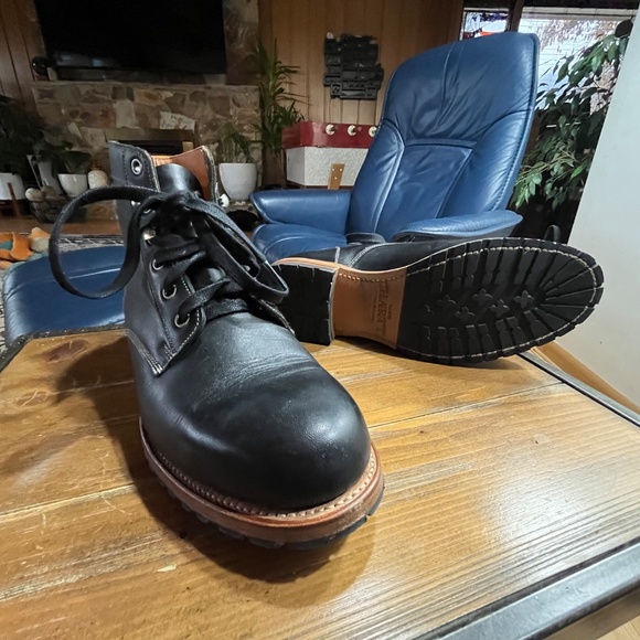 HARTT Ammo Black Leather Combat Boots, Size 9d - Picture 3 of 13